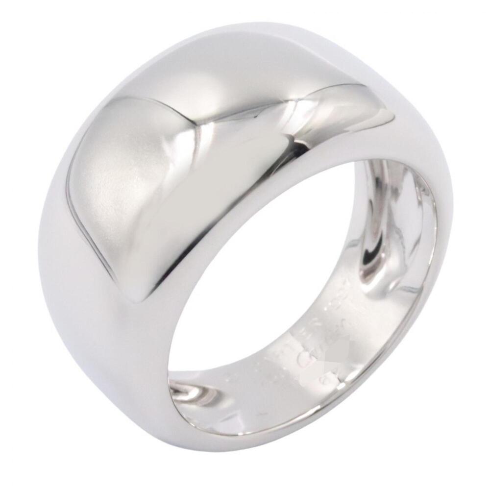Cartier Nouvelle Vague Ring, 18K White Gold (18KWG), Men's/Women's, Silver Tone